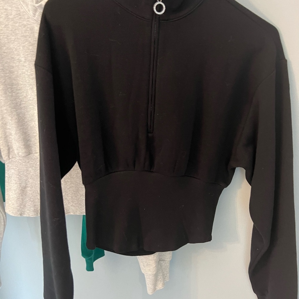 3 Victoria's Secret semi-fitted crop sweatshirts